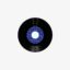Black vinyl record with a blue label in the center; visible text includes 'ADAMO' and 'TOMBE LA NEIGE' on the label
